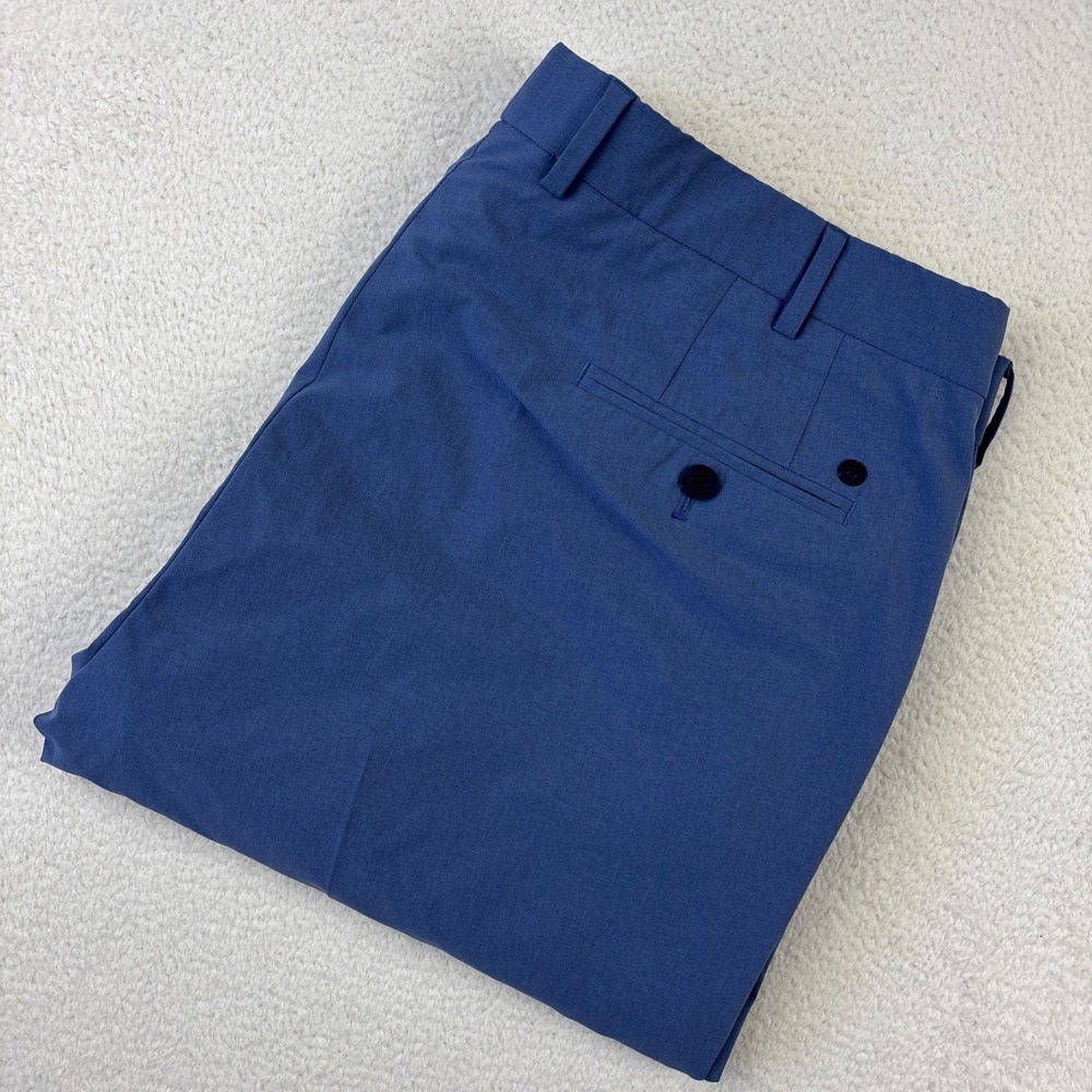 PETER MILLAR Surge Performance Trousers Mens Pants 42/32 Blue Stretch Tech Flex